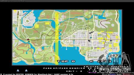 Map in real time for GTA San Andreas