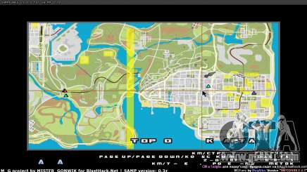 Map in real time for GTA San Andreas