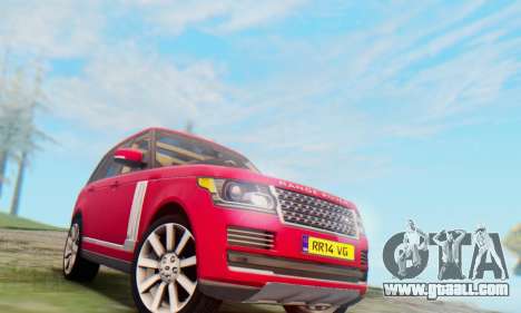Range Rover Vogue 2014 V1.0 UK Plate for GTA San Andreas