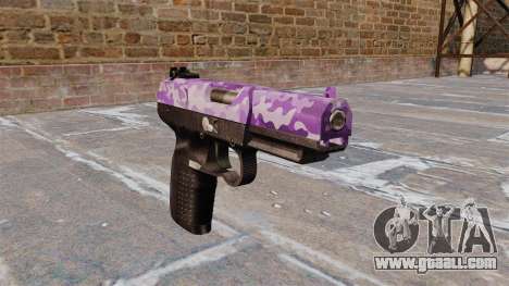 Gun FN Five seveN Purple Camo for GTA 4