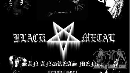 Black Metal Menu (full-screen) for GTA San Andreas