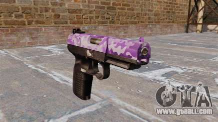 Gun FN Five seveN Purple Camo for GTA 4