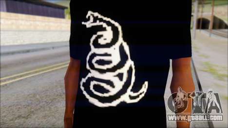 Metallica Logos T-Shirt for GTA San Andreas