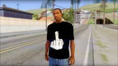 Black T-Shirt wBlack T-Shirt with middle finger for GTA San Andreas