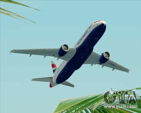 Airbus A320-232 British Airways for GTA San Andreas