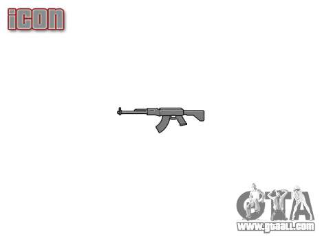 Kalashnikov modernized (AKM) for GTA 4