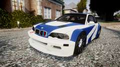 BMW M3 E46 GTR Most Wanted plate NFS for GTA 4