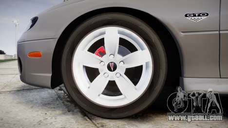 Pontiac GTO 2006 17in wheels for GTA 4