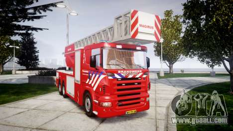 Scania R580 Dutch Fireladder [ELS] for GTA 4