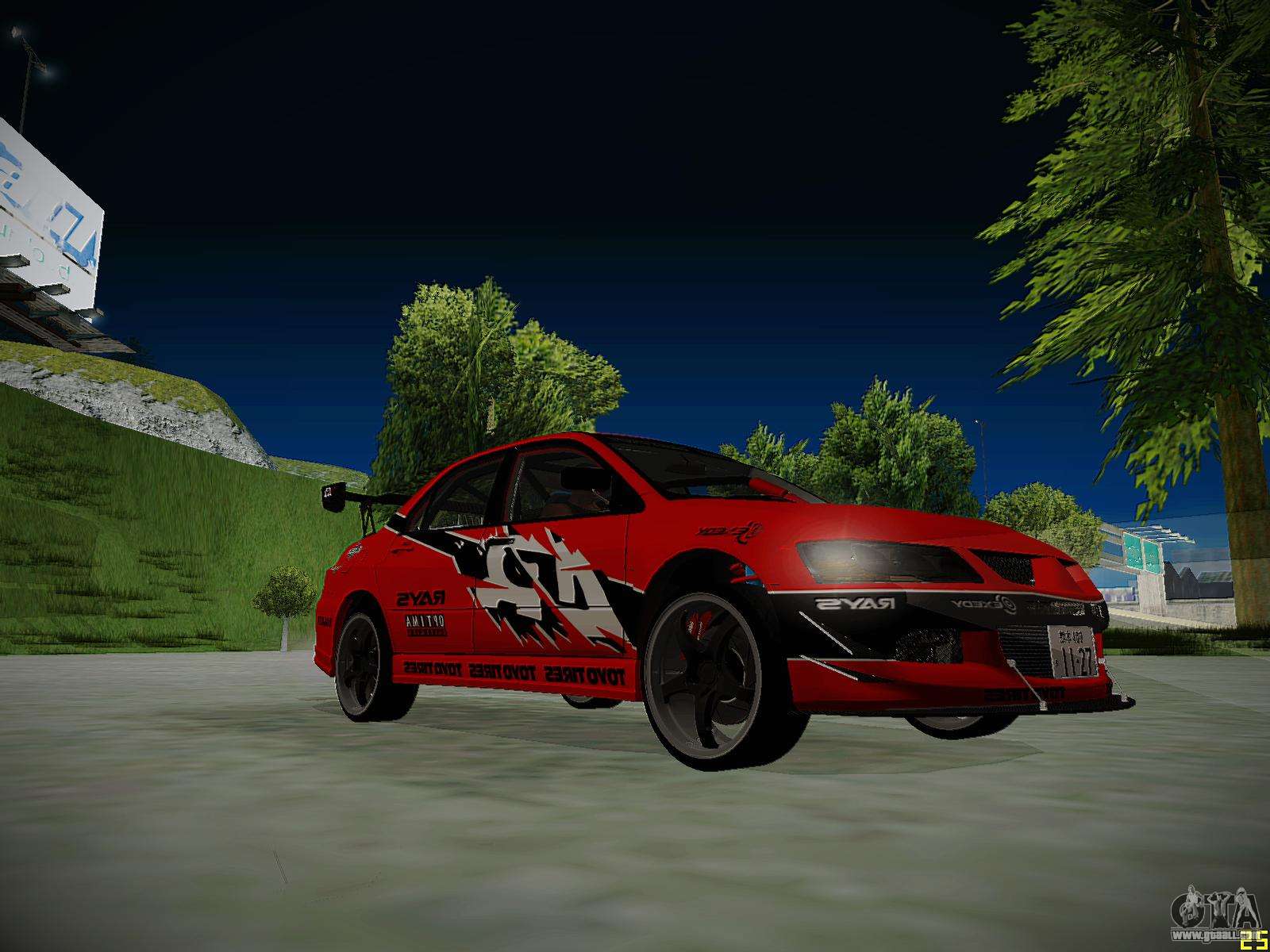 mitsubishi lancer tokyo drift car