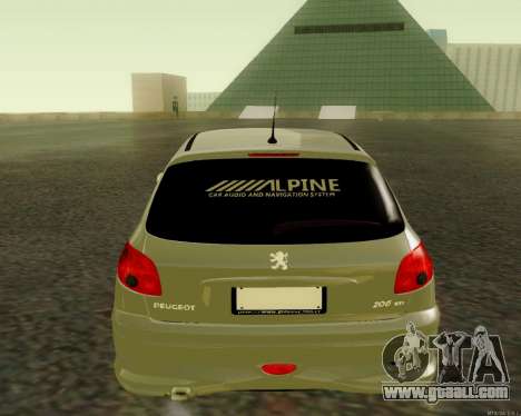 Peugeot 206 Street Racer Tuning for GTA San Andreas