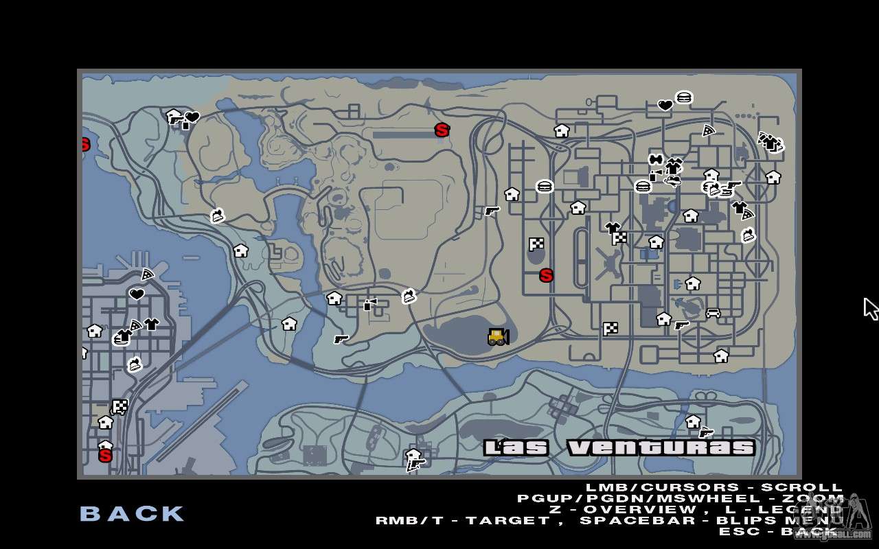 how big is gta s map