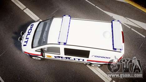 Mercedes-Benz Vito 2014 Norwegian Police [ELS] for GTA 4