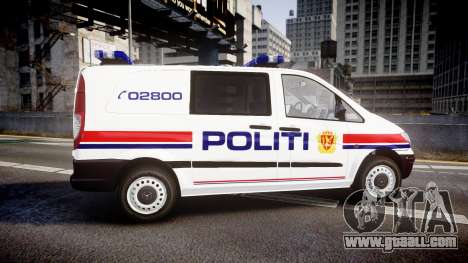 Mercedes-Benz Vito 2014 Norwegian Police [ELS] for GTA 4
