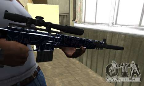 Blue Oval Sniper Rifle for GTA San Andreas