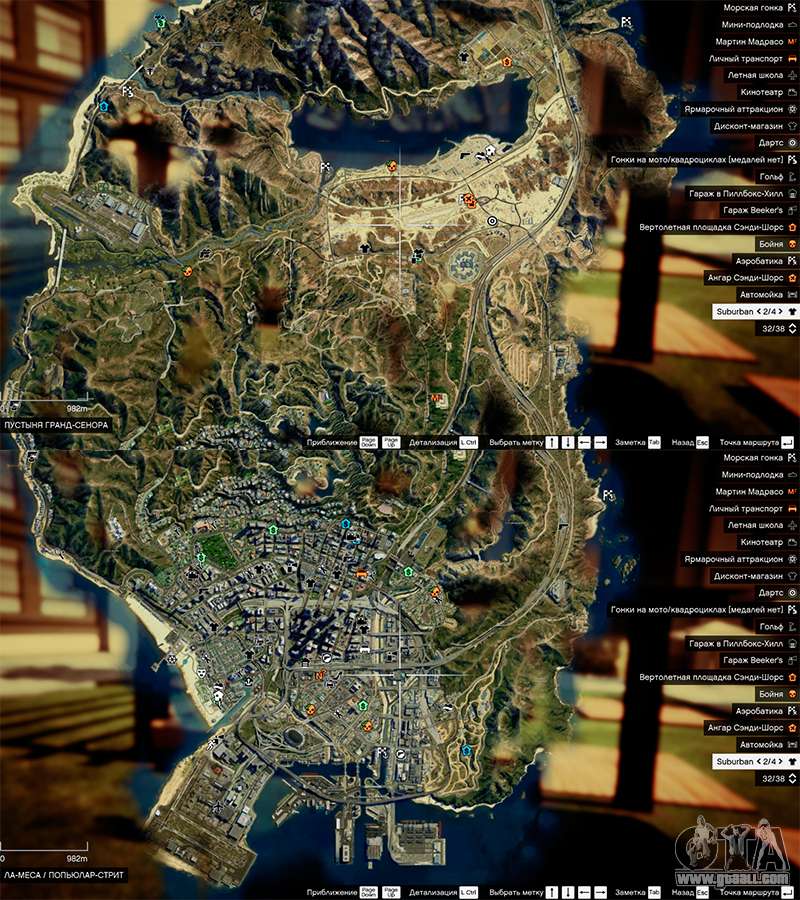 4K Satellite View Map bundled with radar mod & zoom script. - GTA5