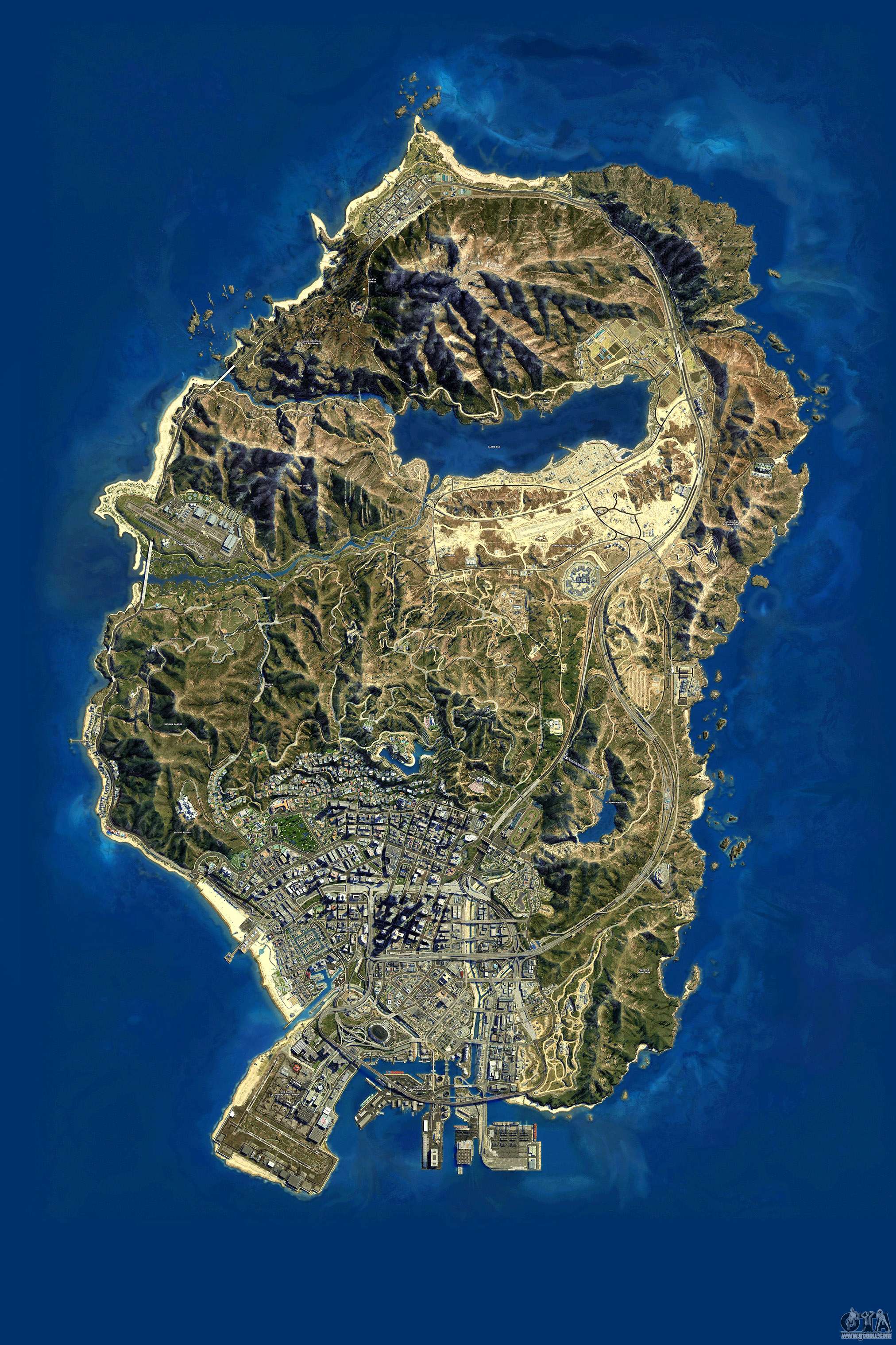 Satellite map in 2K for GTA 5