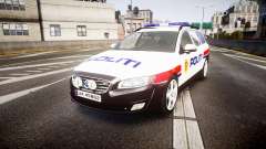 Volvo V70 2014 Norwegian Police [ELS] for GTA 4