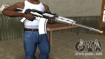 White with Black AK-47 for GTA San Andreas