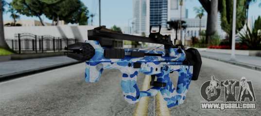 Cod Black Ops 2 Pdw 57 Camo Blue For Gta San Andreas