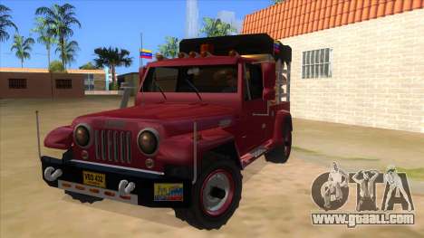 Jeep Pick Up Stylo Colombia for GTA San Andreas