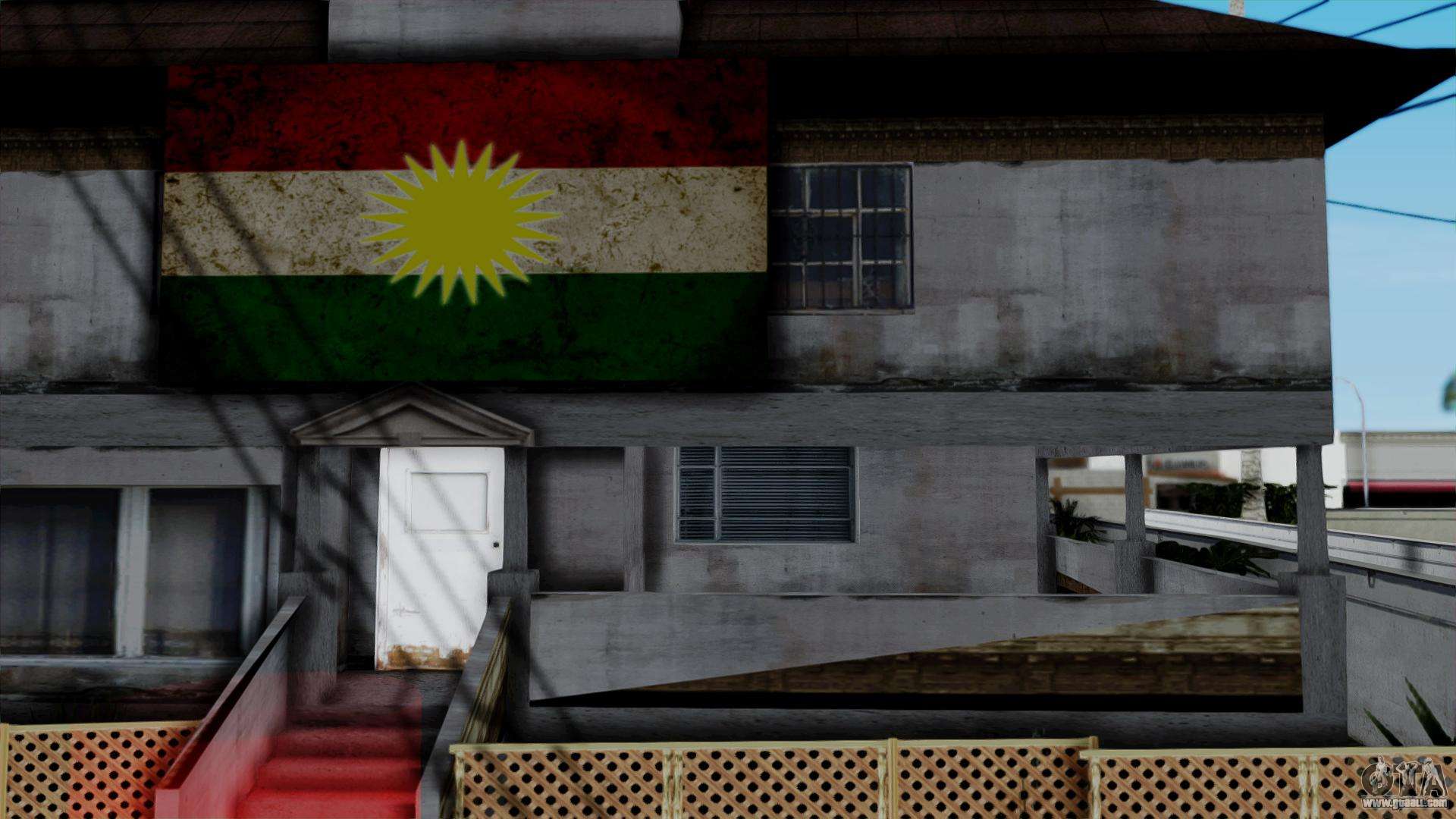 New CJ House with Kurdish Flag for GTA San Andreas