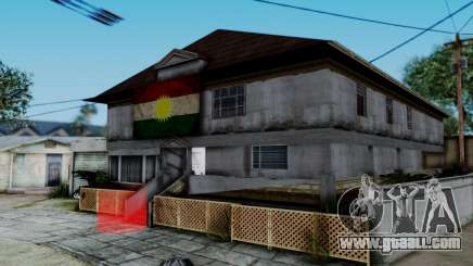 New CJ House with Kurdish Flag for GTA San Andreas