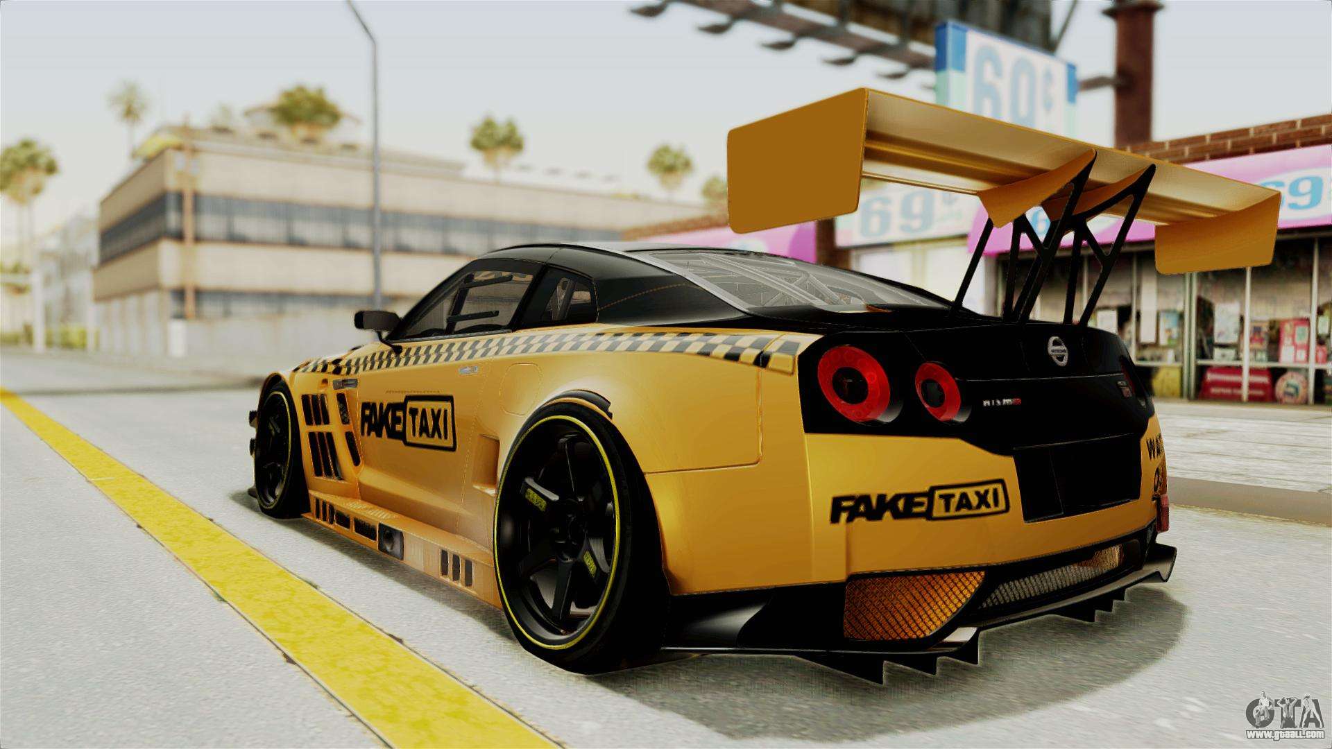 Nissan GT-R Fake Taxi for GTA San Andreas