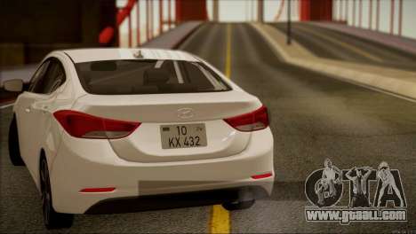 Hyundai ELANTRA 2015 STOCK for GTA San Andreas