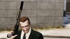 The silencer on the weapon for GTA 4