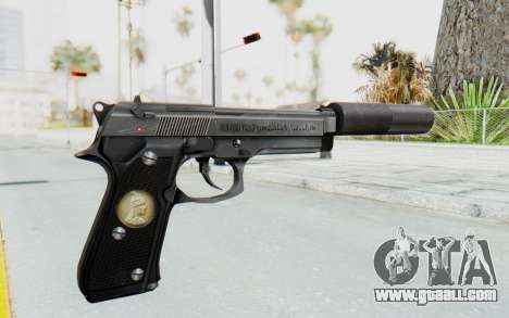 Tariq Iraqi Pistol Back v1 Silver Silenced for GTA San Andreas
