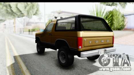 Ford Bronco 1980 Roof IVF for GTA San Andreas