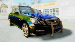 Mercedes-Benz E63 German Police Blue-Yellow for GTA San Andreas