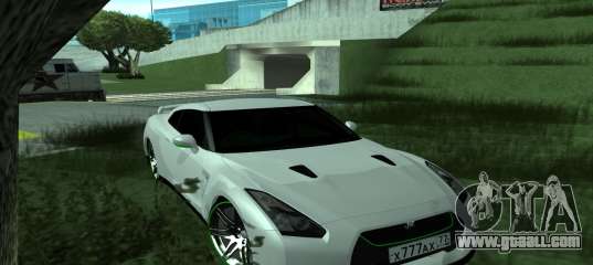 Nissan GT-R R35 Green Screen for GTA San Andreas