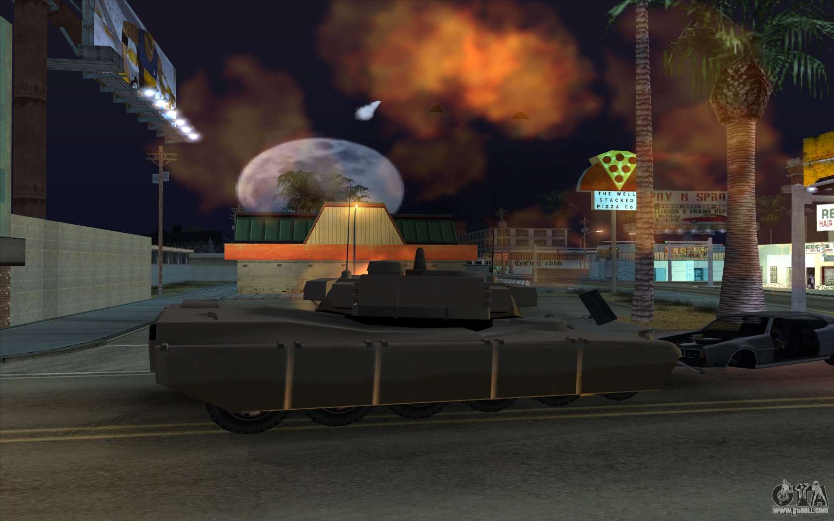 The effect of firing tank for GTA San Andreas