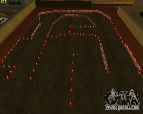 The circuit, as in driving school for GTA San Andreas