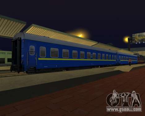 Compartment car Ukrainian Railways for GTA San Andreas