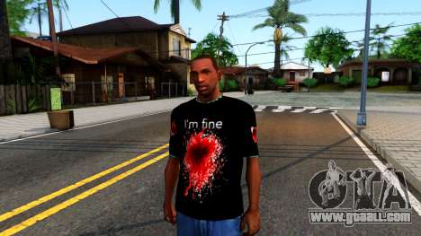 Black I am Fine T-Shirt for GTA San Andreas