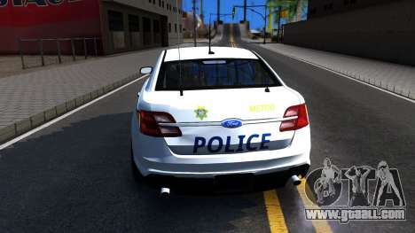 Ford Taurus Slicktop Metro Police 2013 for GTA San Andreas