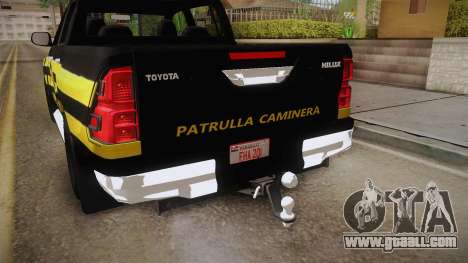 Toyota Hilux 2016 Patrulla Caminera Del Paraguay for GTA San Andreas