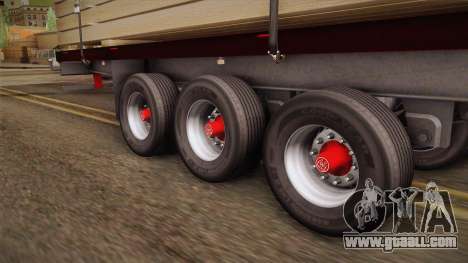 Flatbed Trailer Red for GTA San Andreas