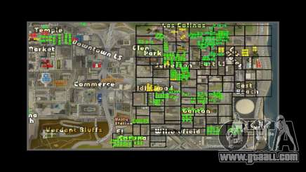 Map with numbers of houses ARP for GTA San Andreas