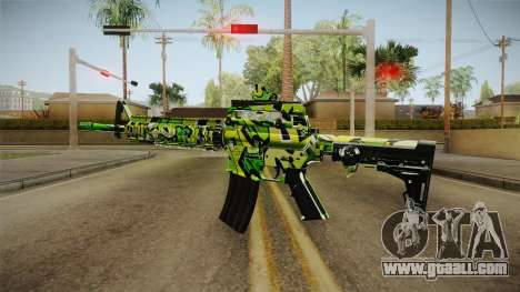 Green Camouflage M4 for GTA San Andreas