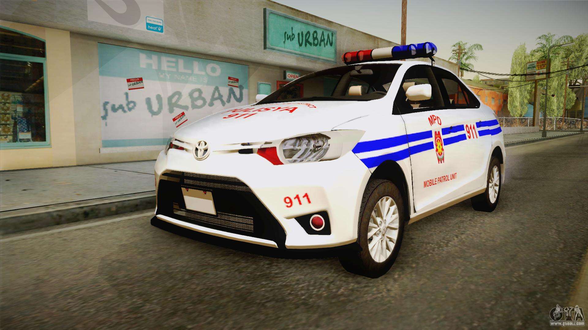 Toyota Vios 2014 Philippine National Police for GTA San 