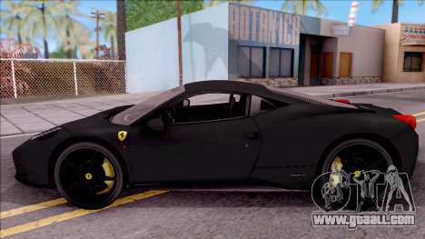 Ferrari 458 Italia Black for GTA San Andreas