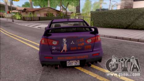 Mitsubishi Lancer Evo X Itasha Nico Robin for GTA San Andreas