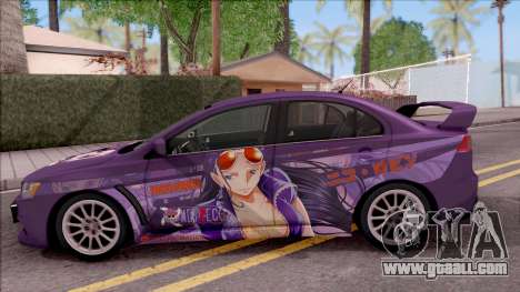 Mitsubishi Lancer Evo X Itasha Nico Robin for GTA San Andreas