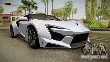 W Motors - Fenyr Supersports 2017 Dubai Plate for GTA San Andreas