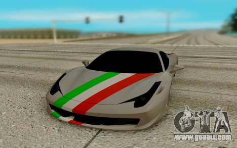 Ferrari Italia 458 for GTA San Andreas