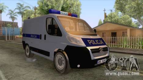 Citroen Jumper Polskiej Policji for GTA San Andreas